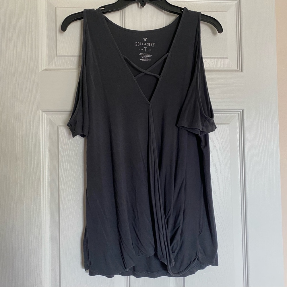 Cold Shoulder Soft Sexy Tee - Medium